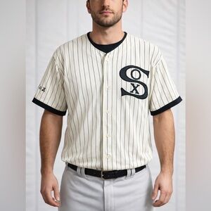 Vintage Starter Chicago White Sox Pinstripe Baseball Jersey Mens M MLB